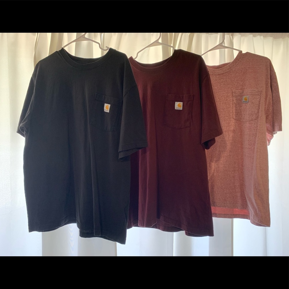 Men Carhartt shirts all size large.